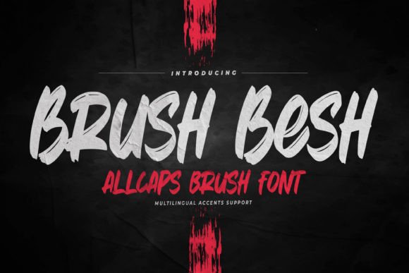 Brush Besh: A Textured Display Font for Editorial Impact