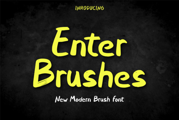 Enter Brushes: A Bold Display Font for Handmade Brands