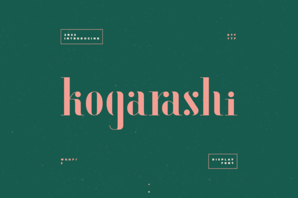 Kogarashi: A Whimsical Display Font for Digital Branding