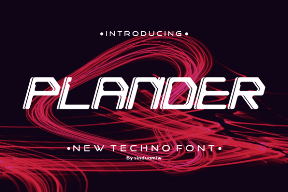 Plander: A Techno Display Font That Commands Attention