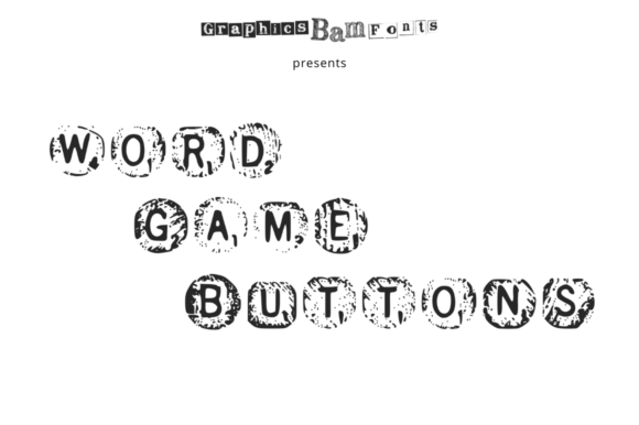 Word Game Buttons: A Wooden Display Font with Editorial Warmth